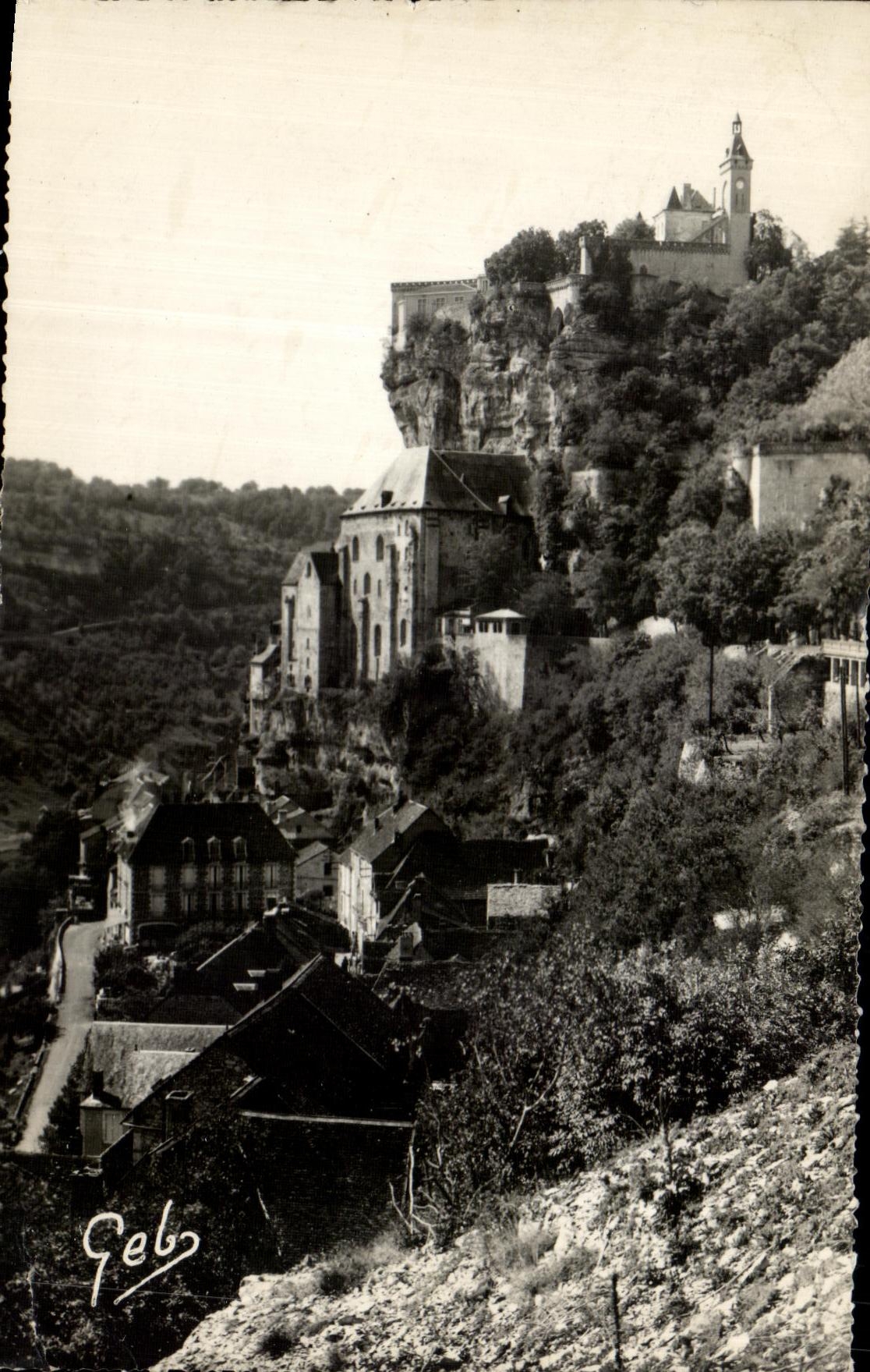 CPA Rocamadour Vue Generale Du Timbre