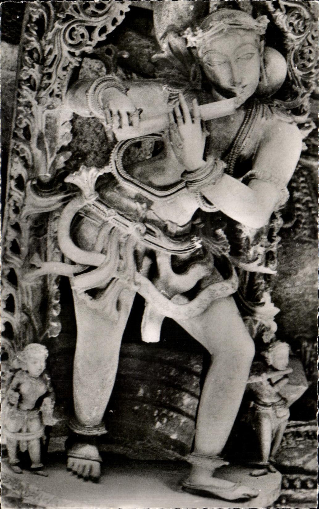 CPSM Flutist Temple De Belur India