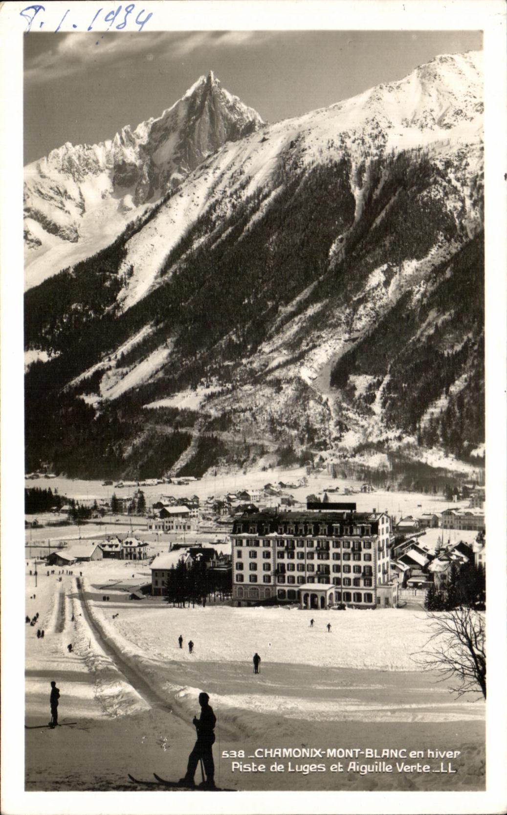 CPA Chamonix Mont Blanc in winter Tracks Toboggans and Switches Green