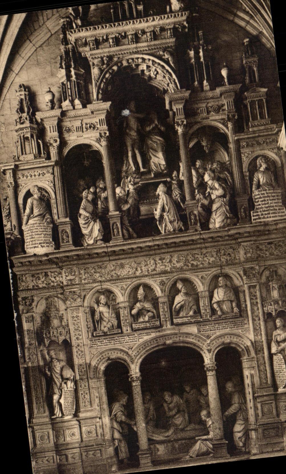 CPA the Saints De Solesmes the Burial and I' assumption of the Virgin