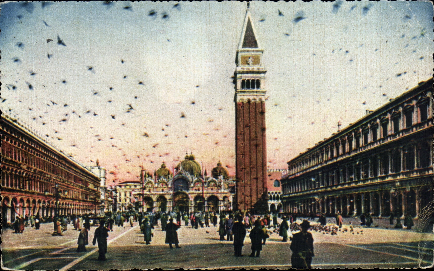 CPA Venezia Plazza S Marco Bell-tower Mark Public garden