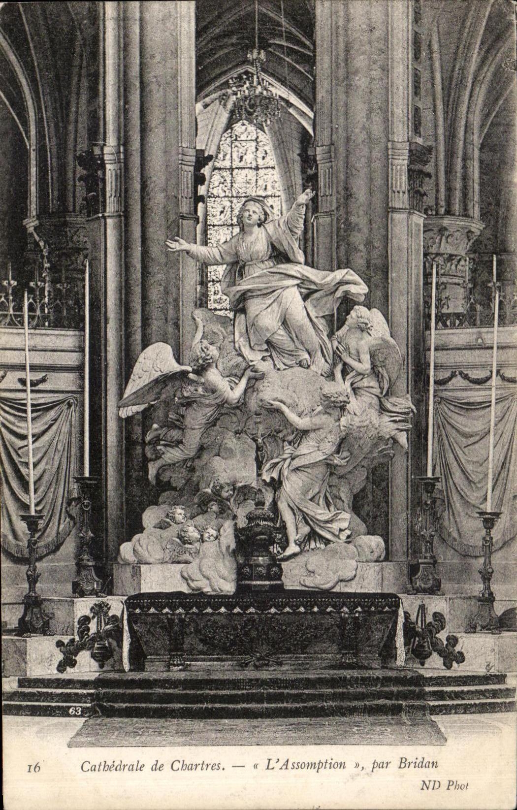 CPA Cathedral Of Chartres the assumption By Bridan