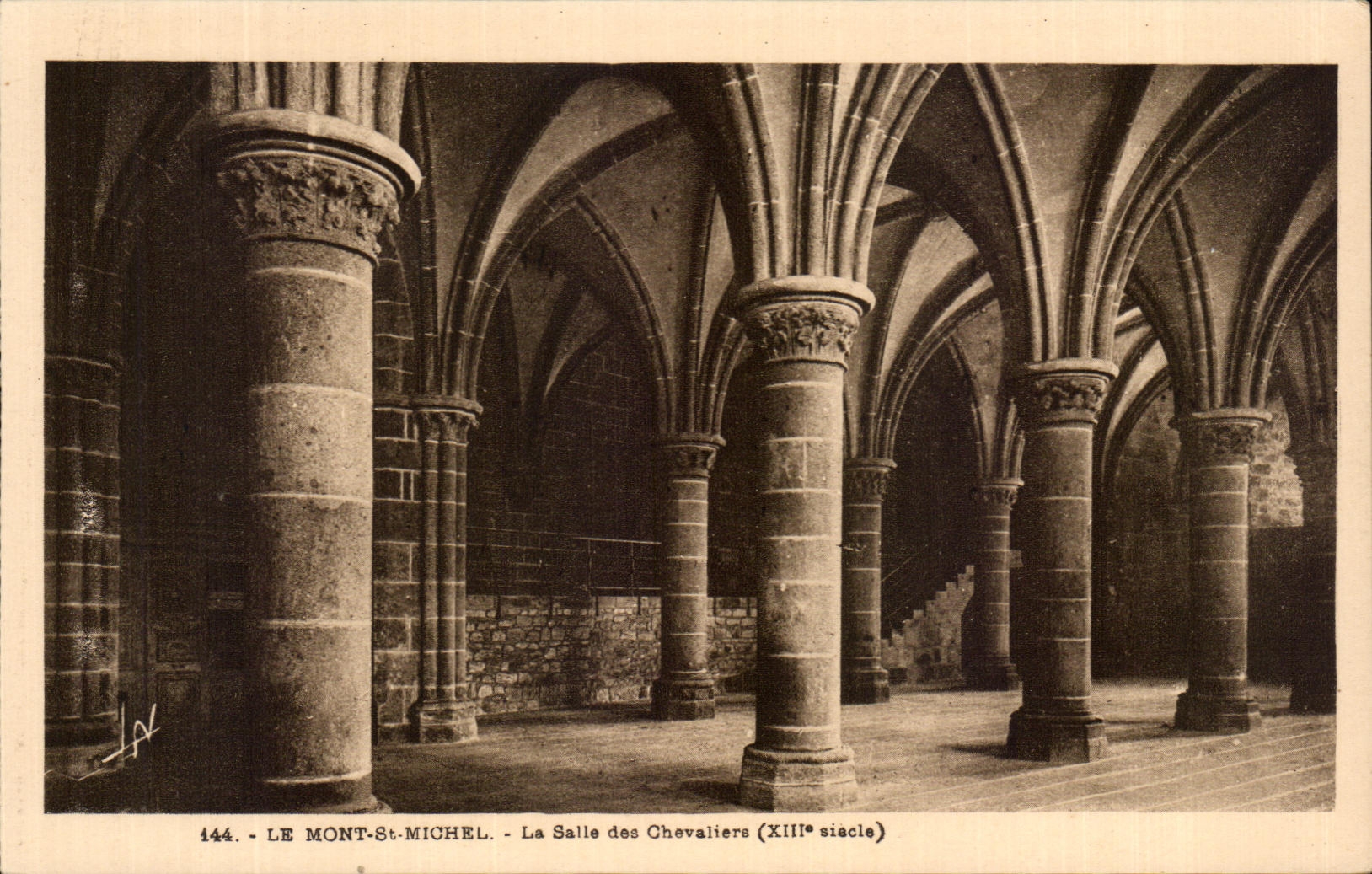 CPA the Mount St Michel the Room of the Knights