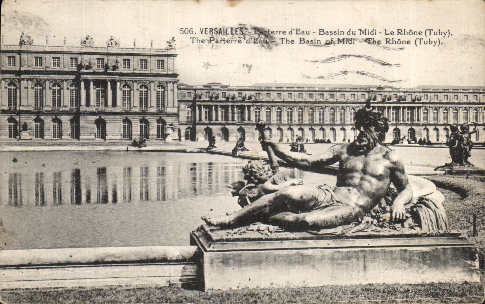 CPA Versailles Parterre d'Eau Bassin du Midi Le Rhone Neptune