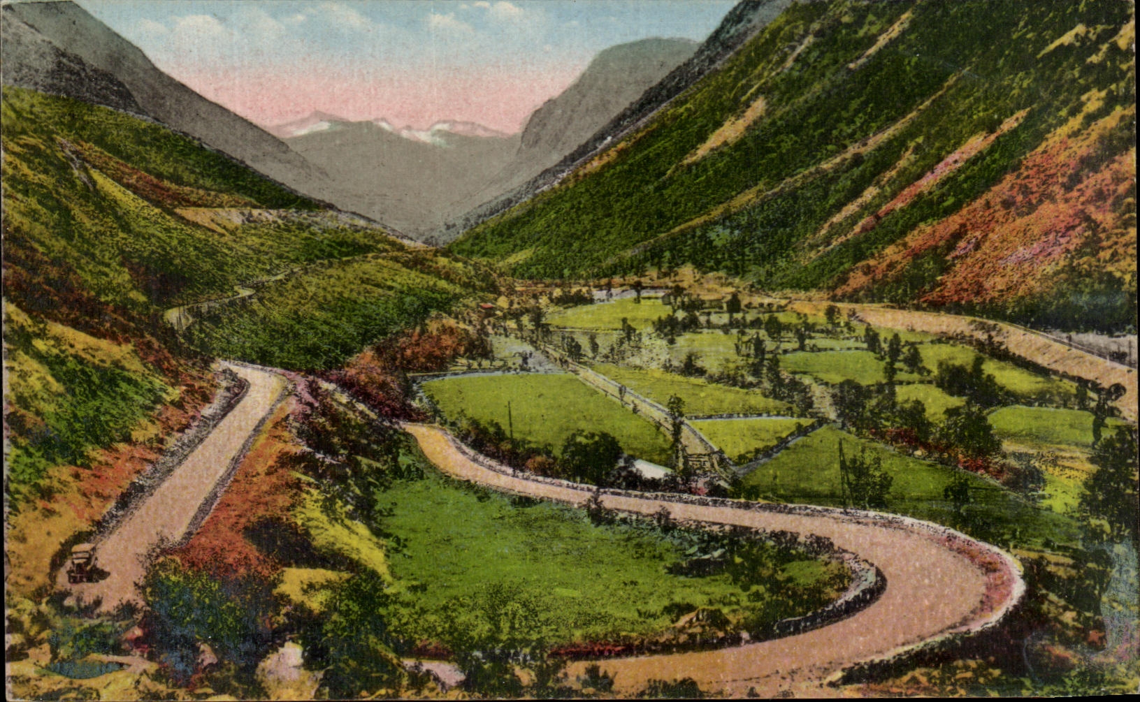 CPA Road of the collar of Puymorens the large Lace