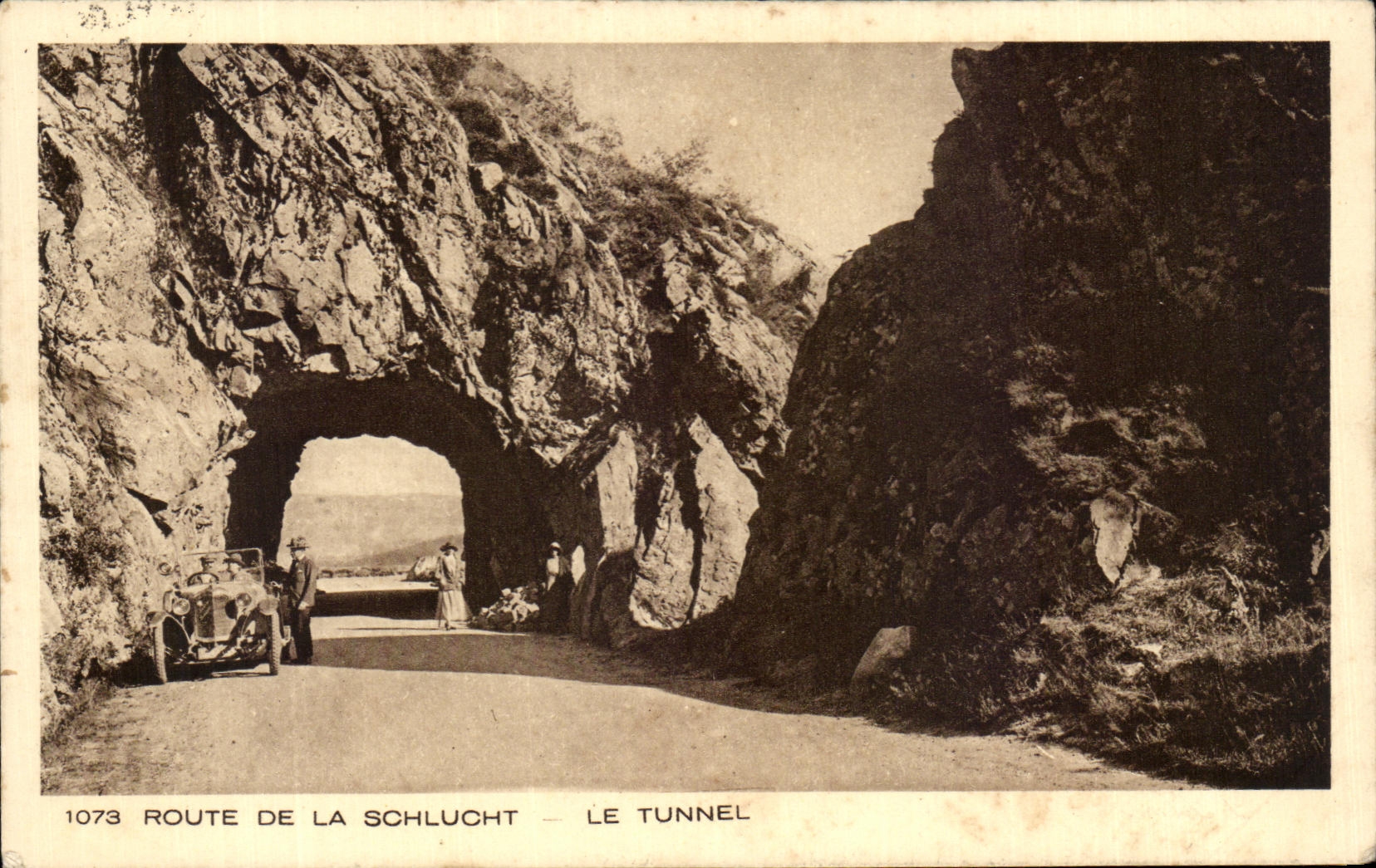 CPA Road Of Schlucht the tunnel
