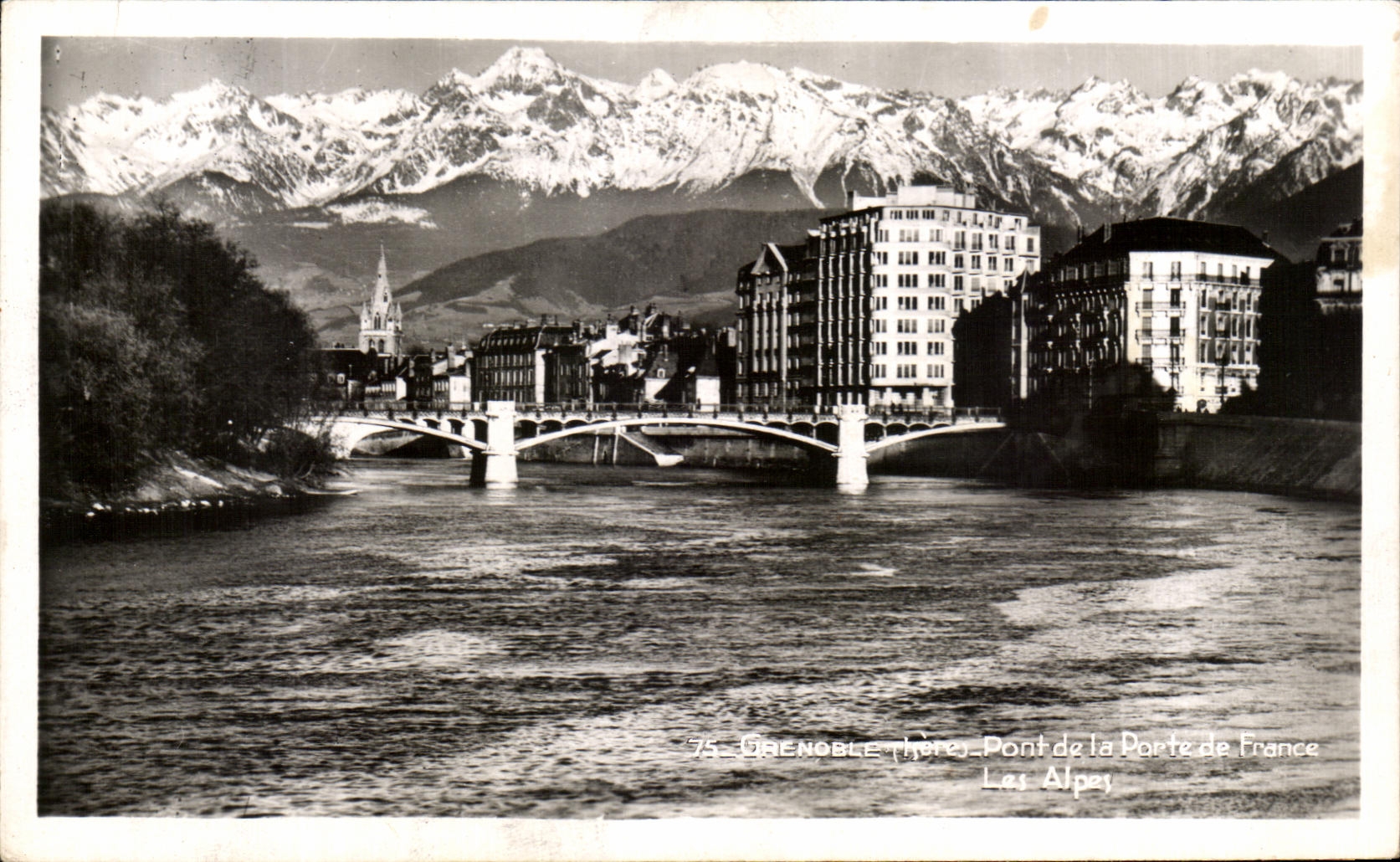 CPA Grenoble Bridge of the door of France the Alps