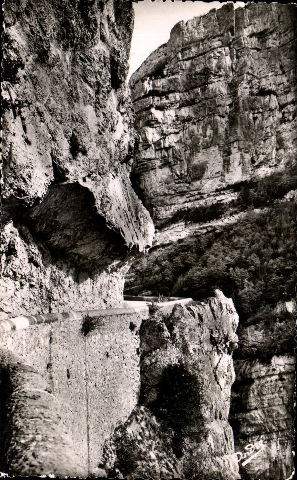 CPSM the Beautiful French Alps Vercors Road Great Narrow parts