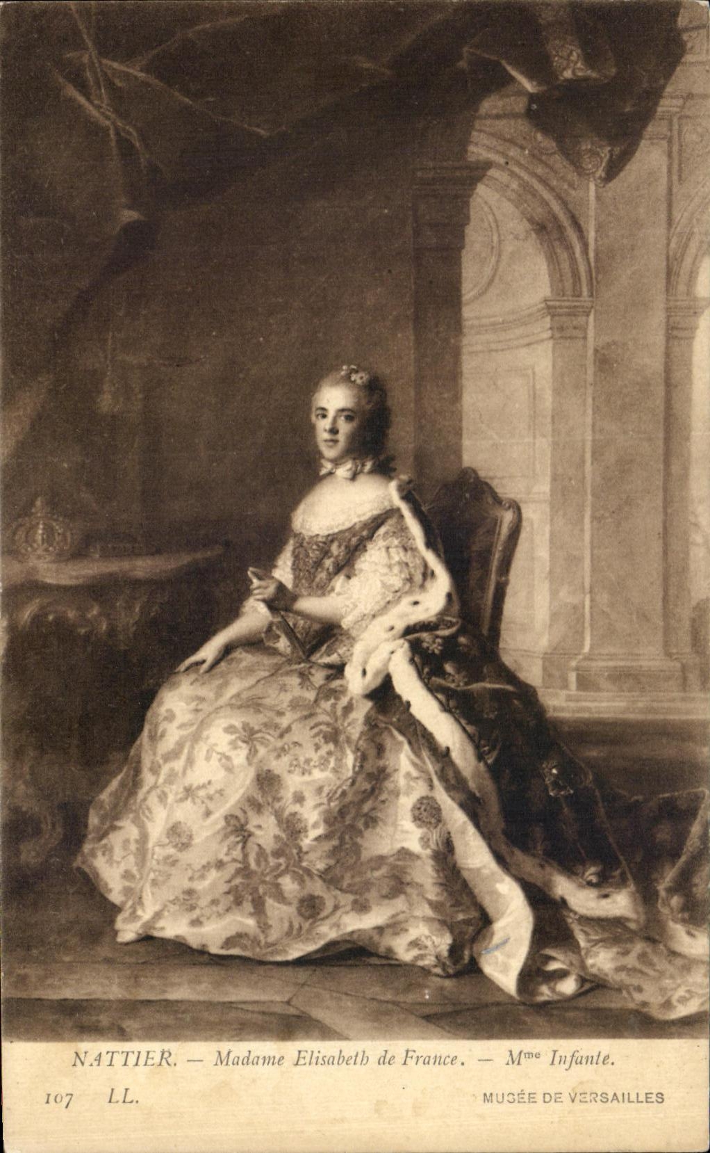 CPA Nattier Madame lisabeth de Frace mme Infante 