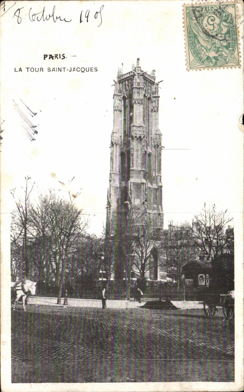 CPA Paris the Tower Saint Jacques