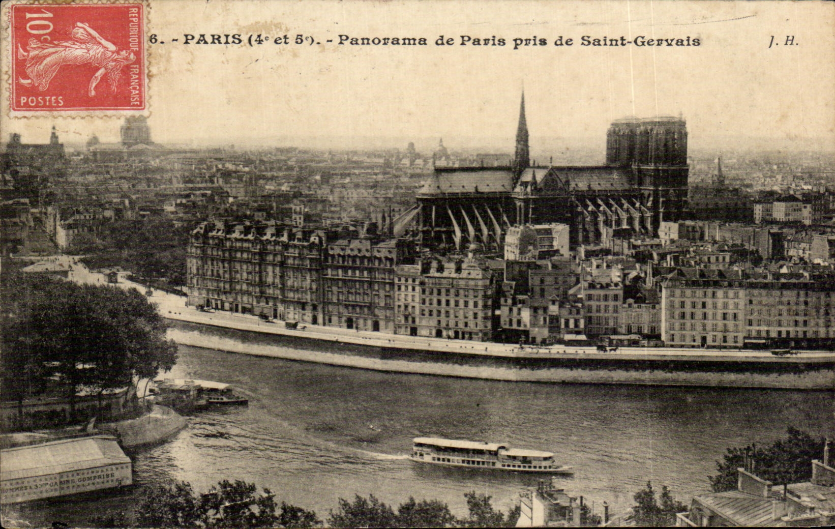 CPA Paris Panorama of Pavis taken of Saint Gervais