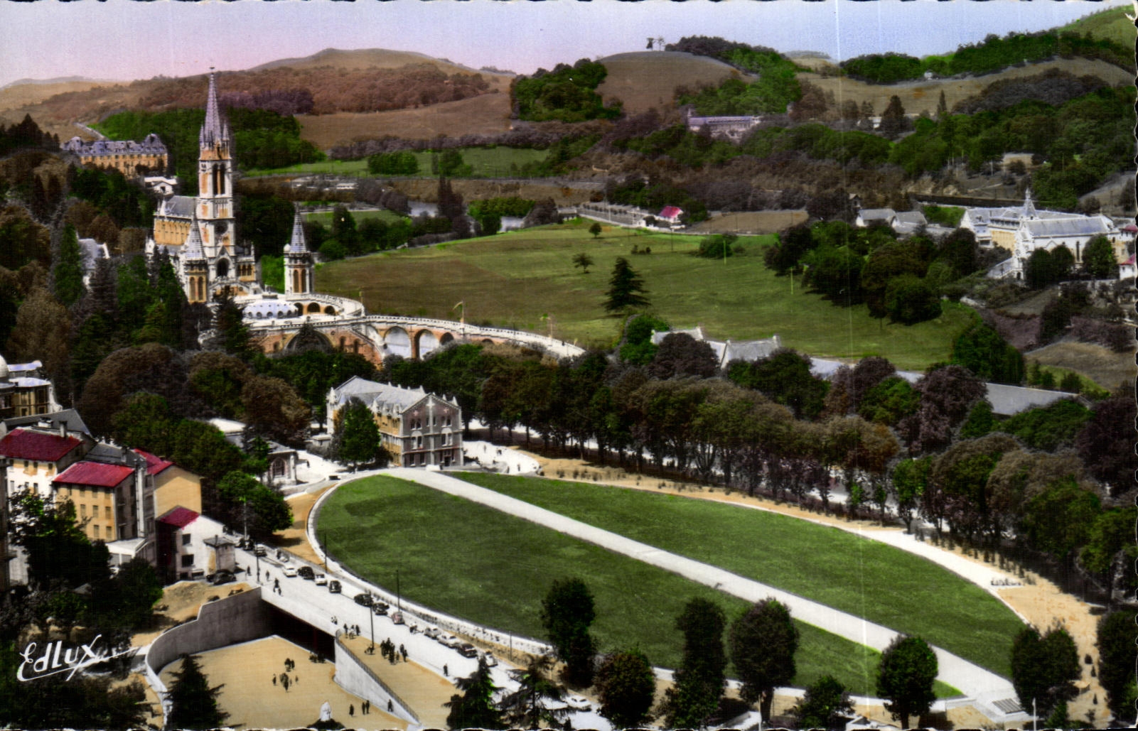CPA Lourdes the Basilica the Underground one