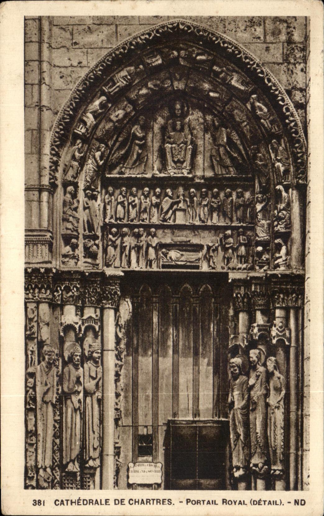 CPA Cathedral Of Chartres Royal Gate