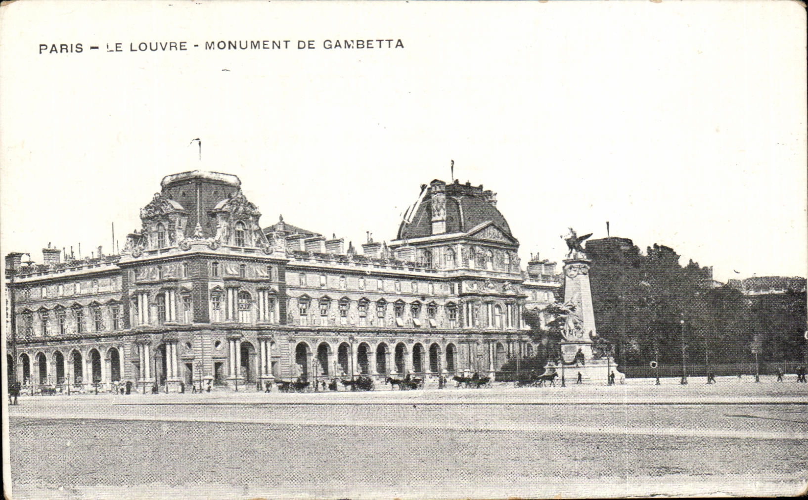 CPA Paris Louvre Monument of Gambetta