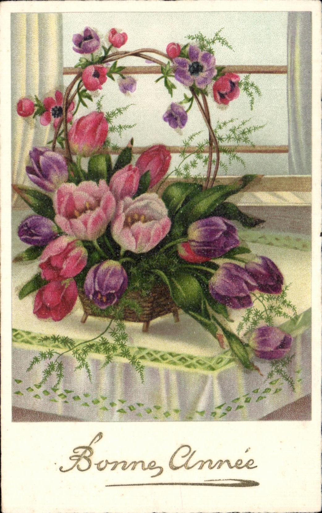 Flores de la Feliz Ano Nuevo de CPA