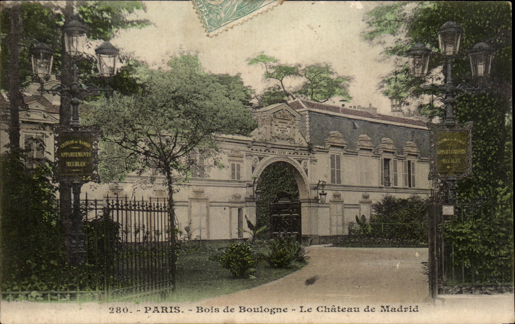 CPA Paris Bois de Boulogne the Castle of Madrid