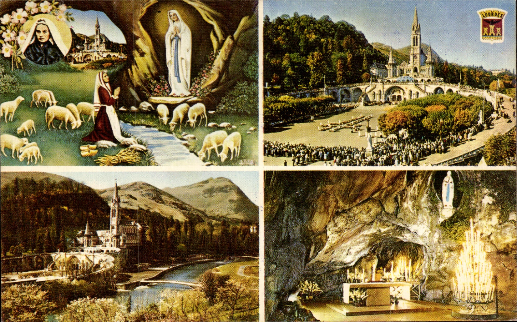 CPSM Lourdes the Basilica Appearance and the Cave