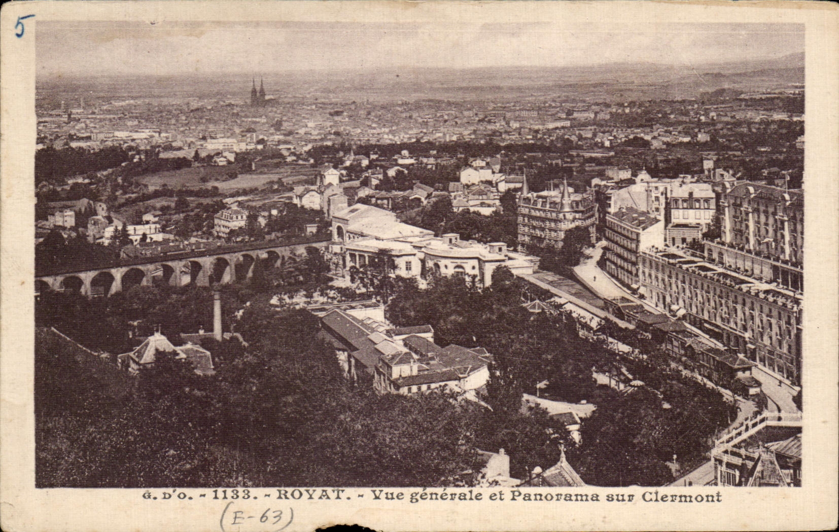 CPA Royat View and Panorama on Clermont