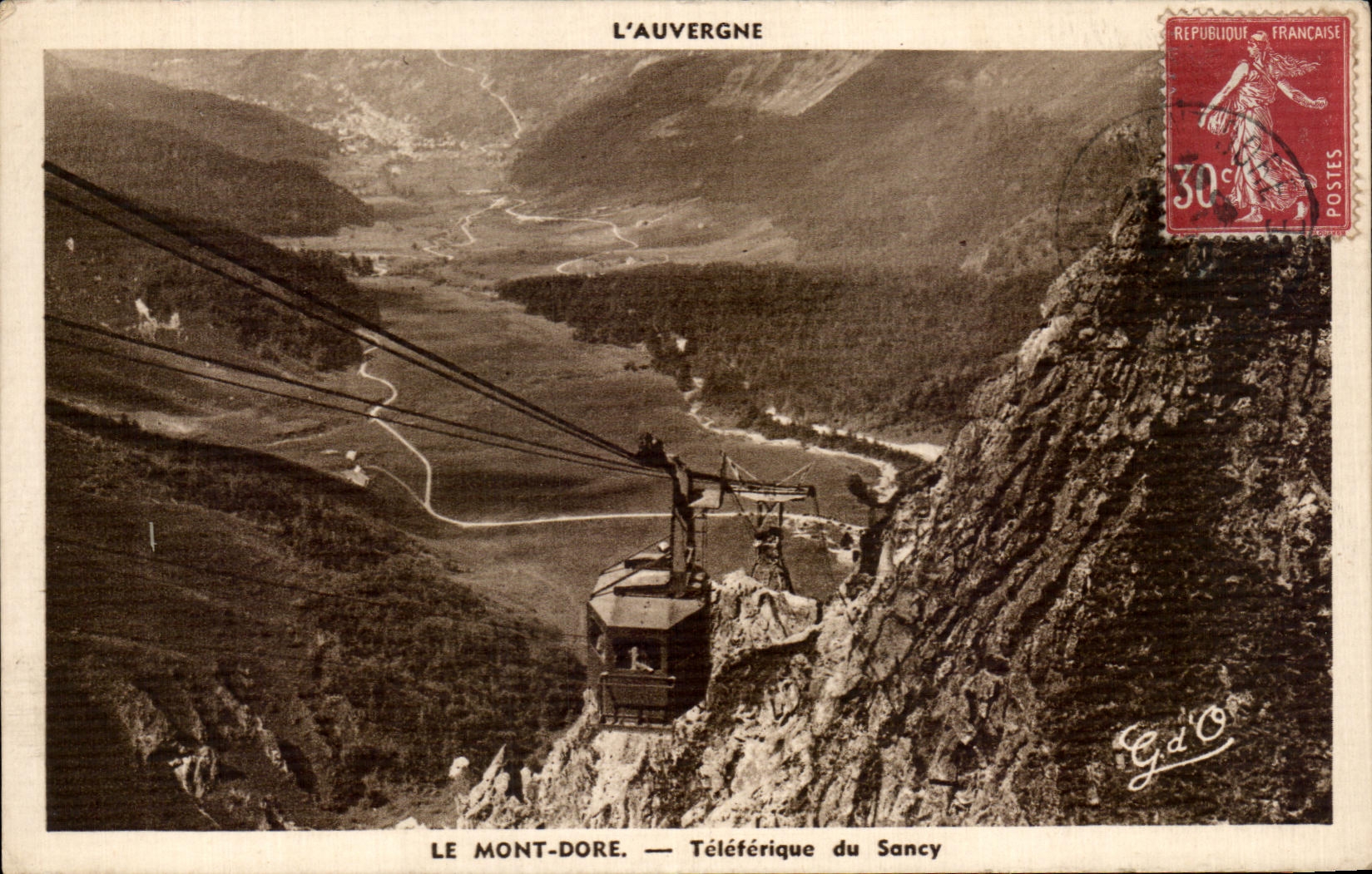 CPA the Mount Gilds Teleferic of Sancy