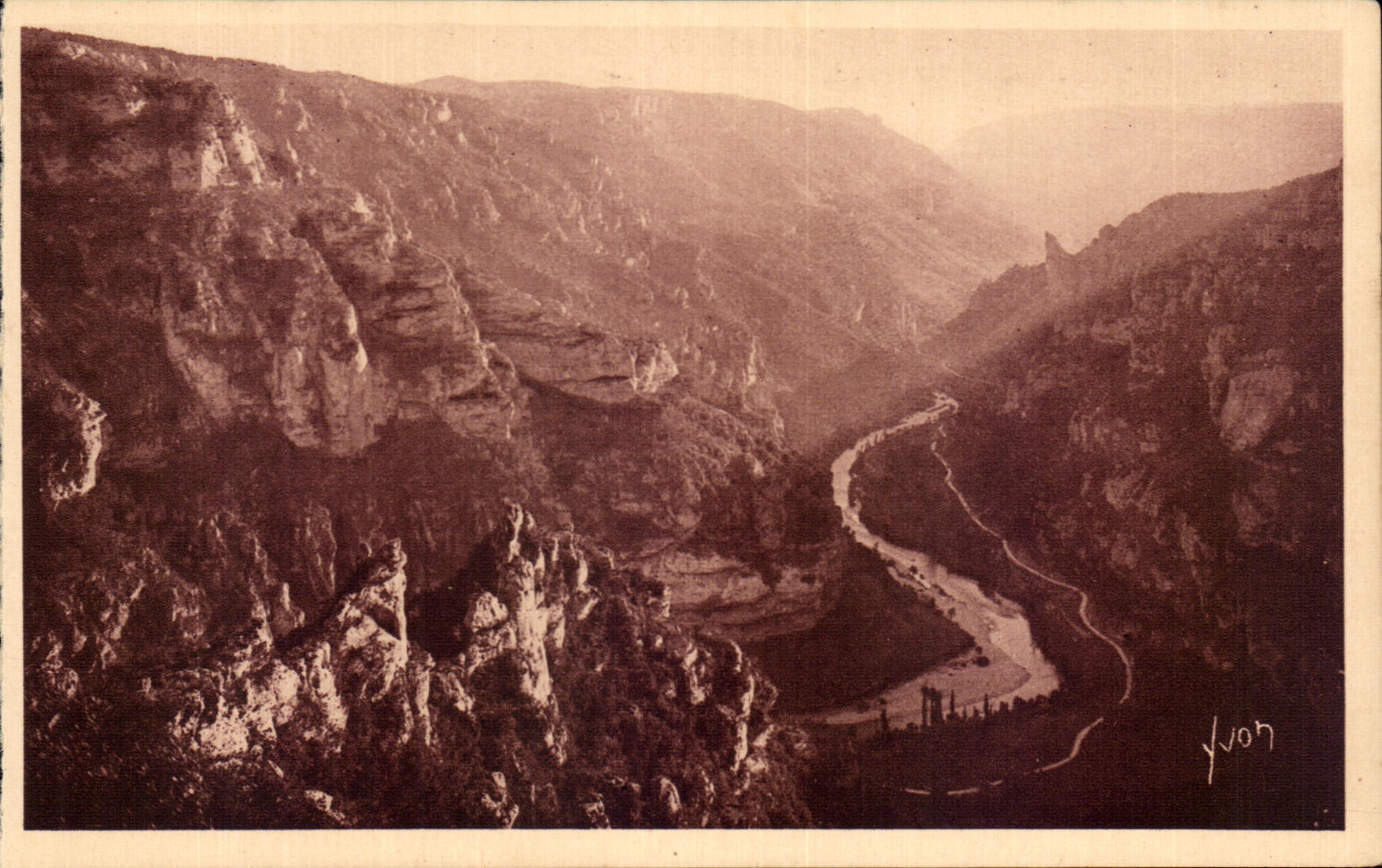 CPA Soft France Falls of the Tarn the Sublime Point