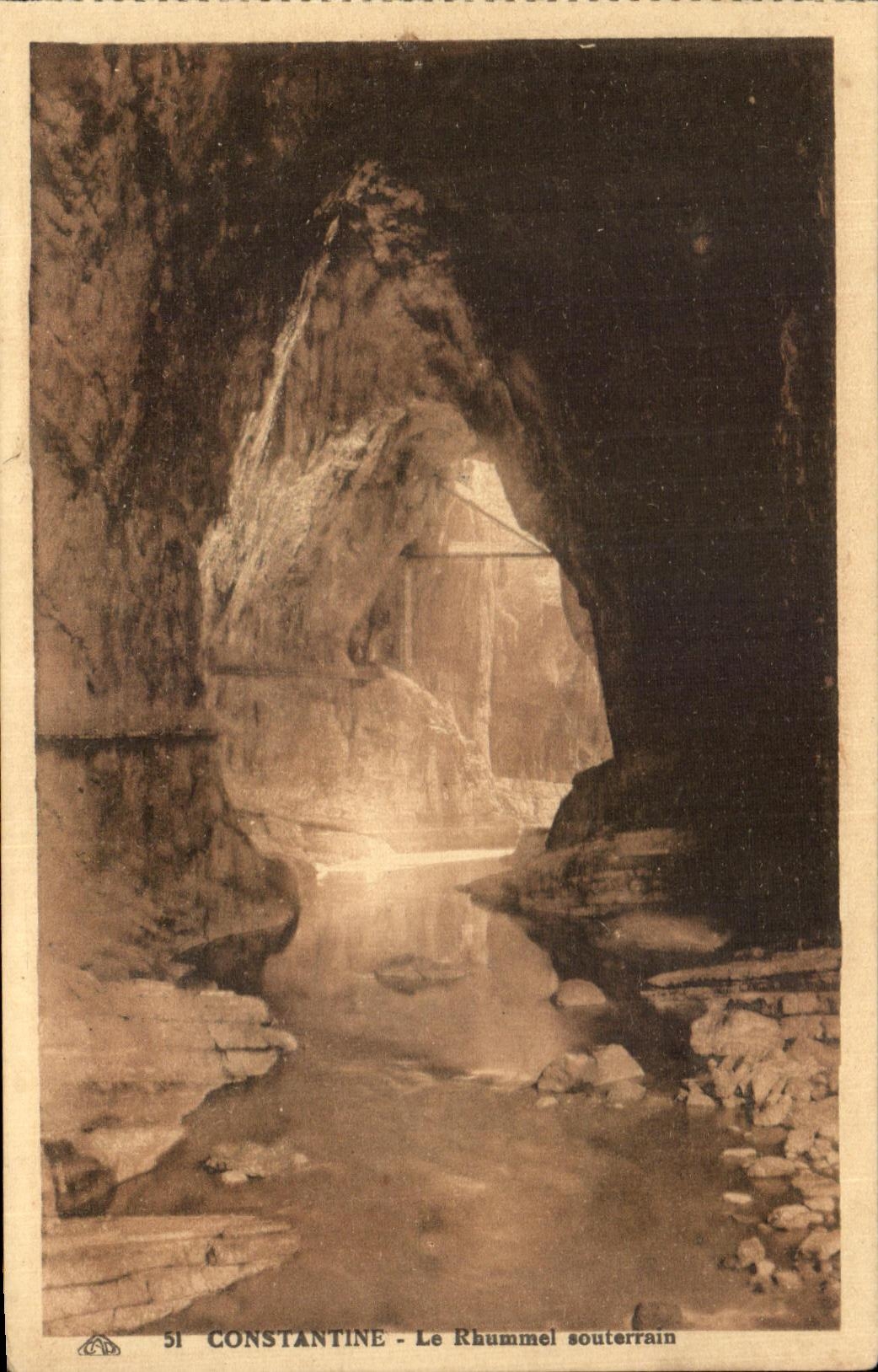 CPA Constantina Rhummel subterraneo Argelia