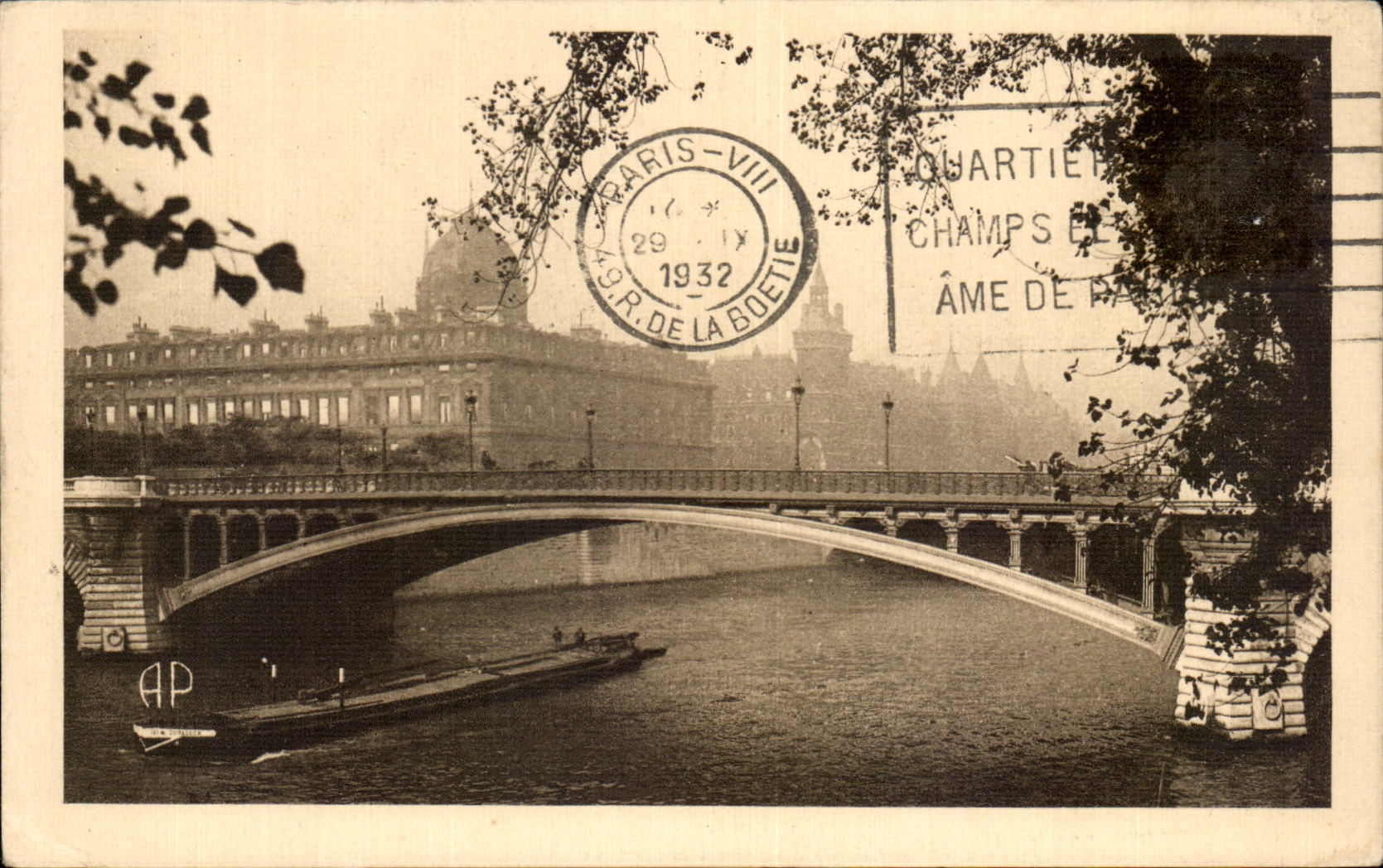 CPA Paris Bridge Notre Dame Tribnual de Commerce and Caretaker's lodges