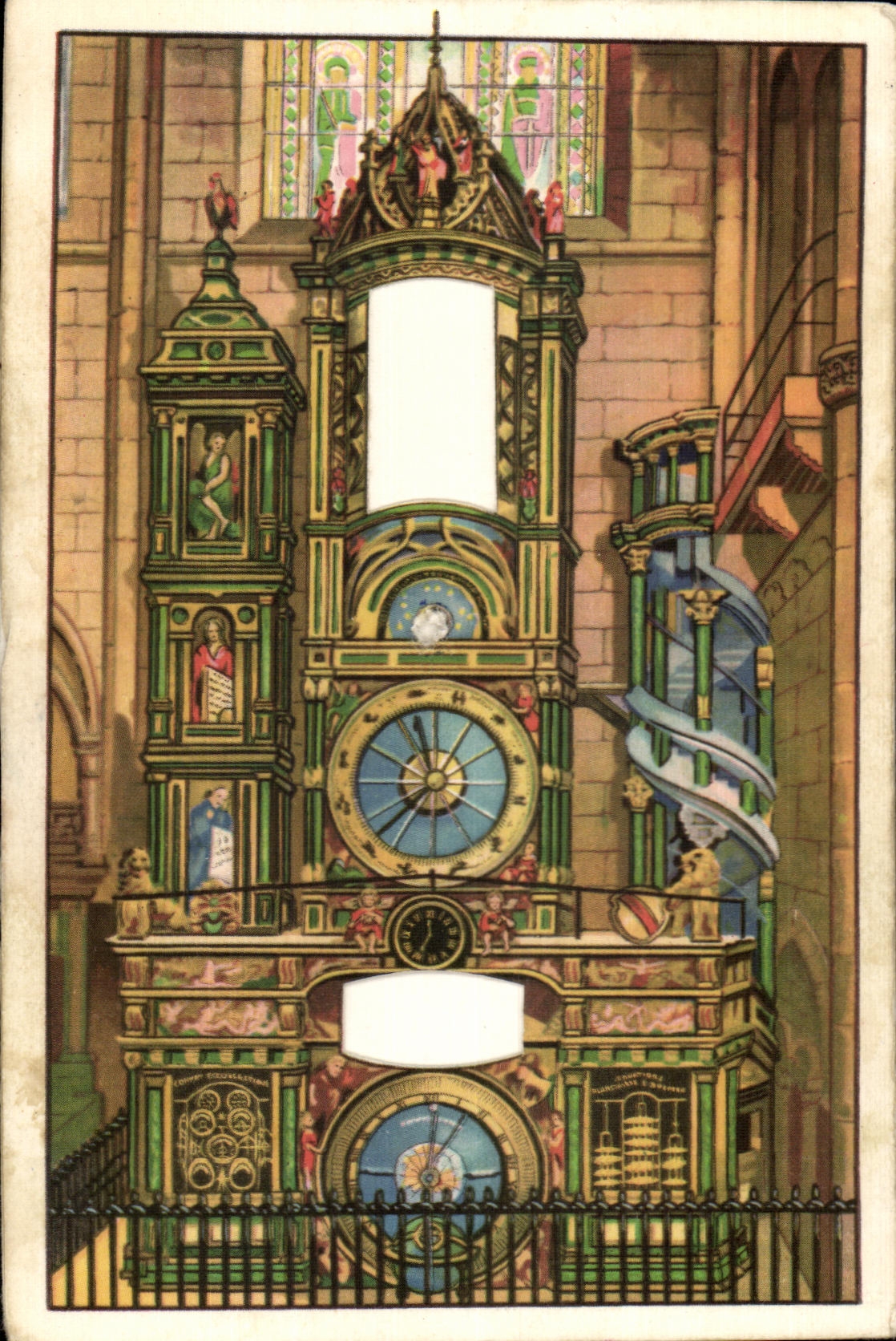 CPA the astronomical Clock of the Cathedral of Strasbourg