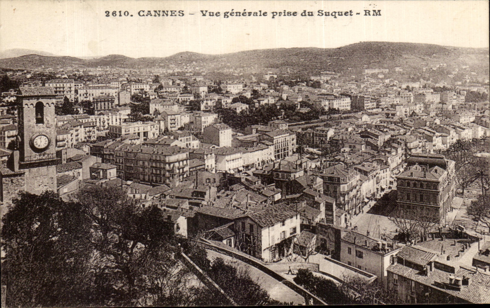 CPA Cannes View Taken of Suquet