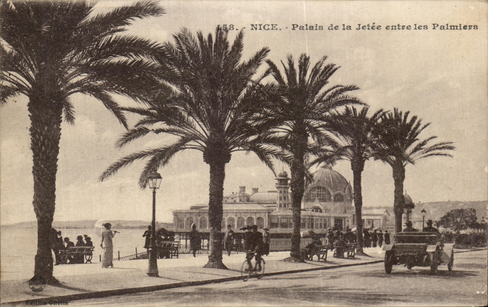 CPA Niza Palais del embarcadero entra en las palmeras