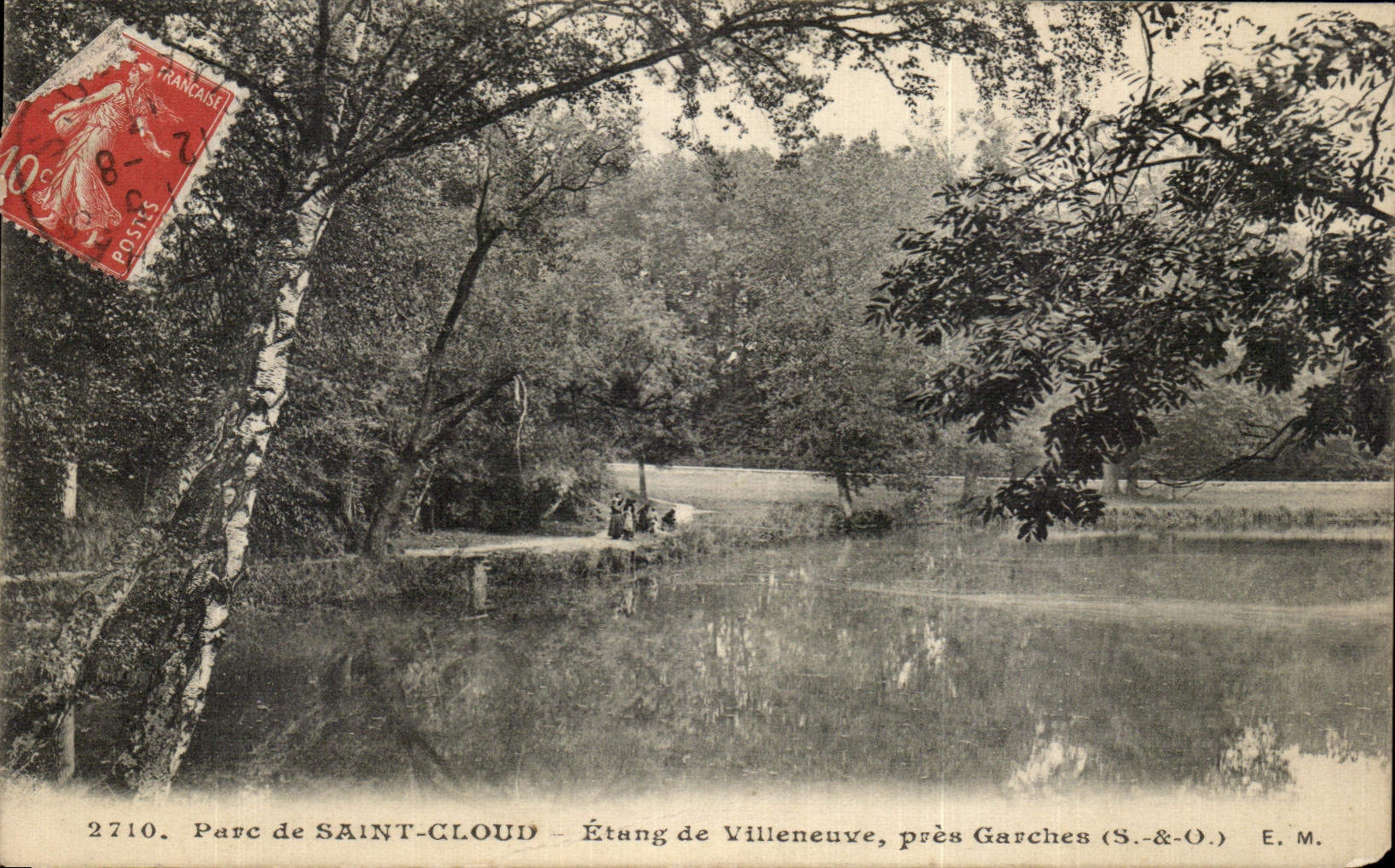 CPA Park of Saint Cloud Pond of Villeneuve Close Garches