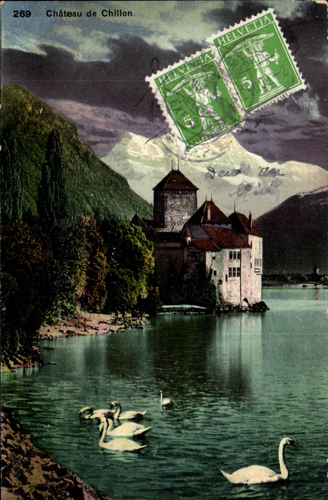 CPA Chateau de Chillon Cygnes 