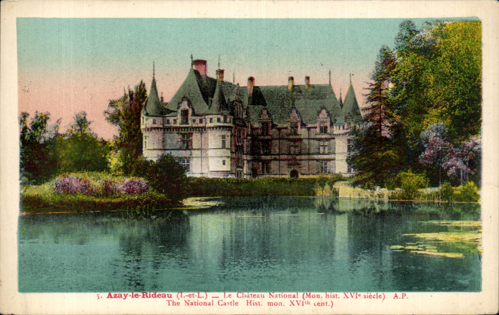 CPA Azay la cortina el castillo nacional