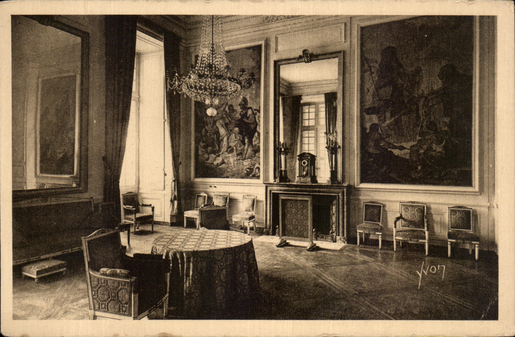 Castillo suave de CPA Francia de Compiegne la sala de estar circular