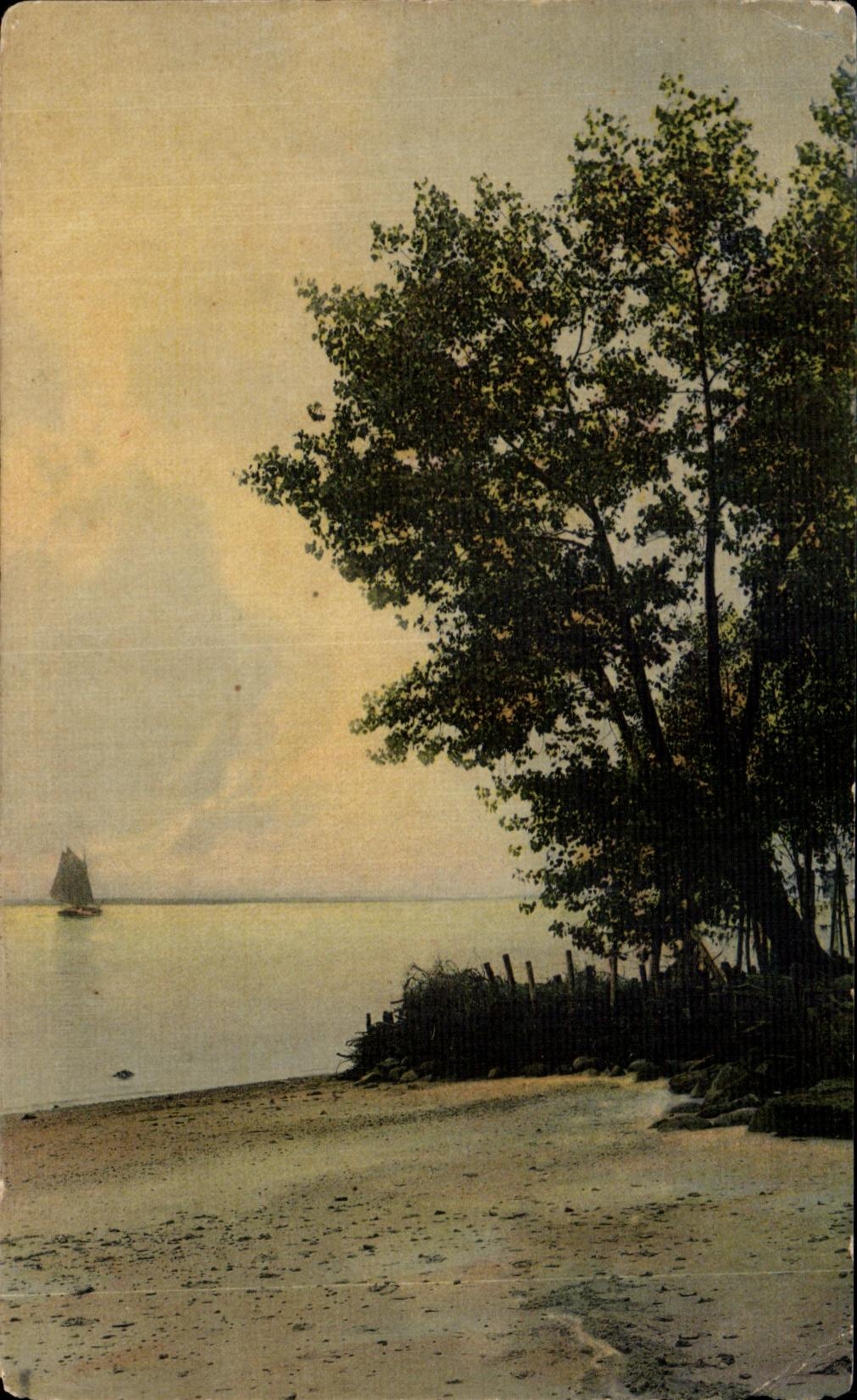 Borde de la fantasia de CPA del lago