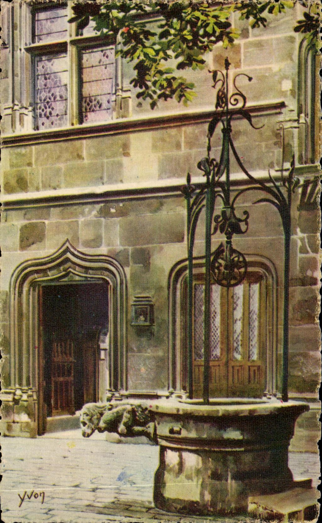 CPA Paris While Strolling Museum Of Cluny the old well