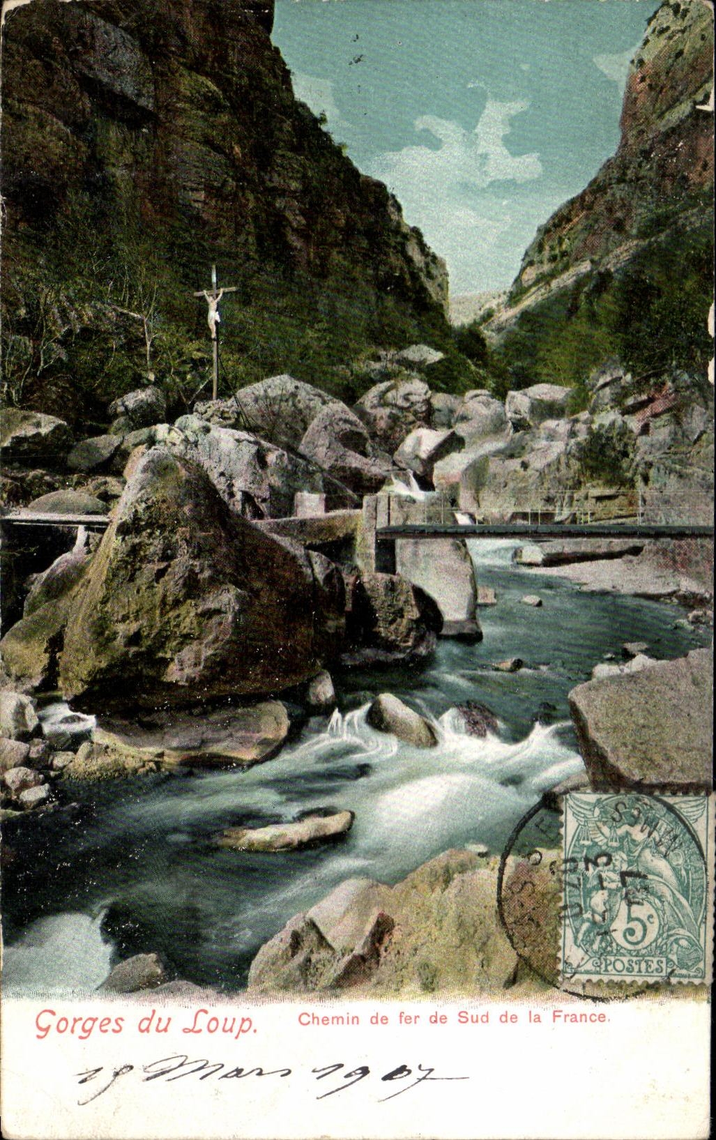 Caidas de CPA del ferrocarril del lobo del sur de Francia