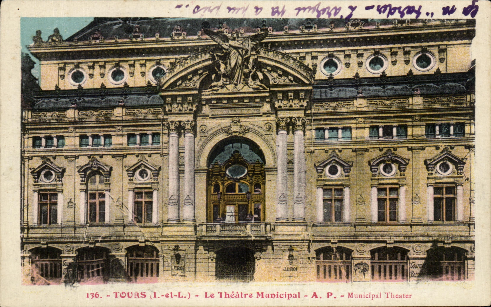 CPA Tours Le Theatre Municipal 