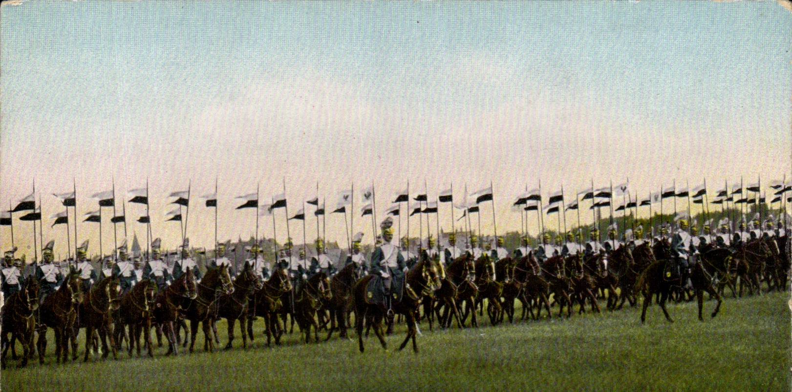 CPA encarga de los dragones Militaria Cheval de los jinetes