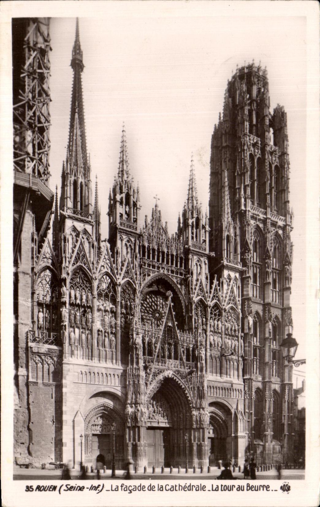 CPA Rouen the Frontage of the Cathedral the Tower to Butter