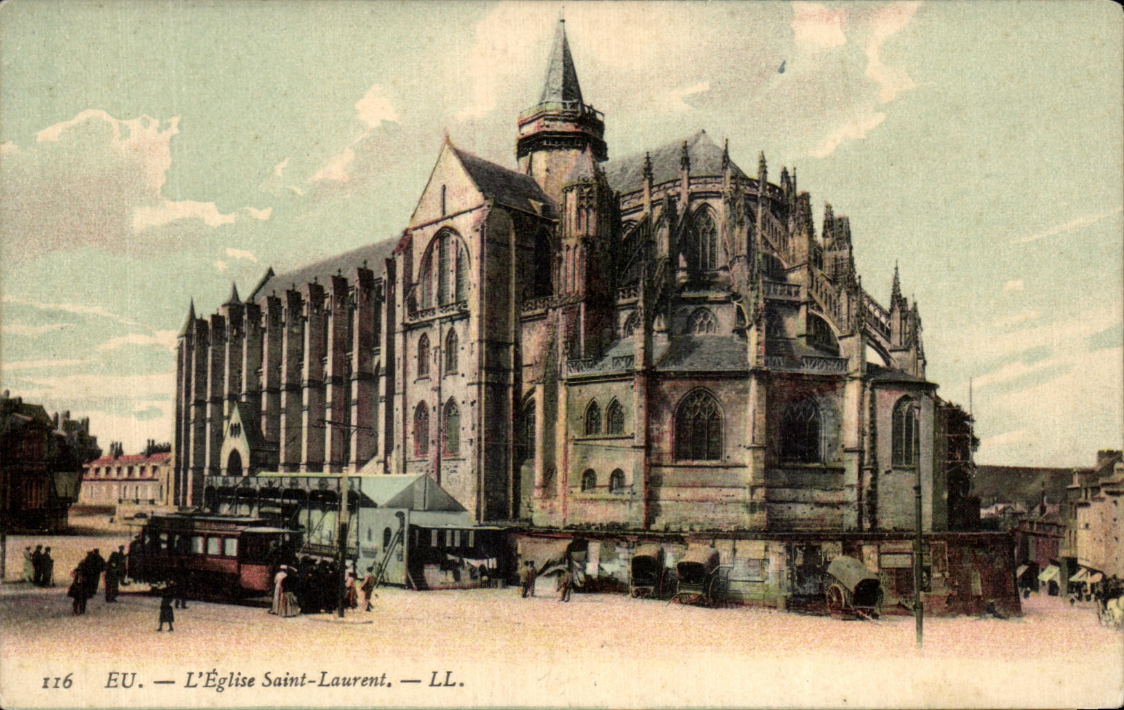 CPA tienen la iglesia de Saint Laurent