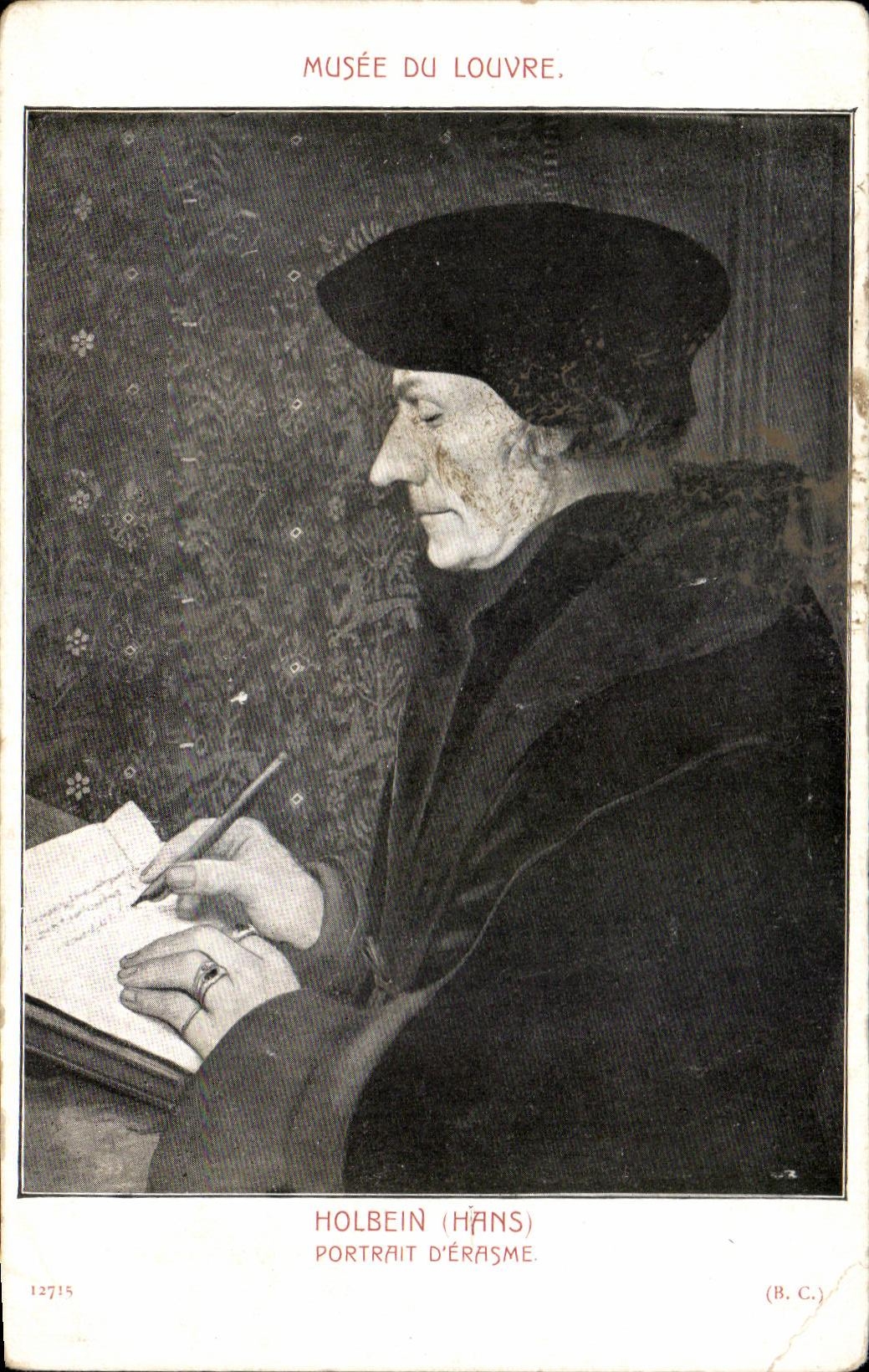 CPA Musee de Louvre Holbein Portrant D'Erasme