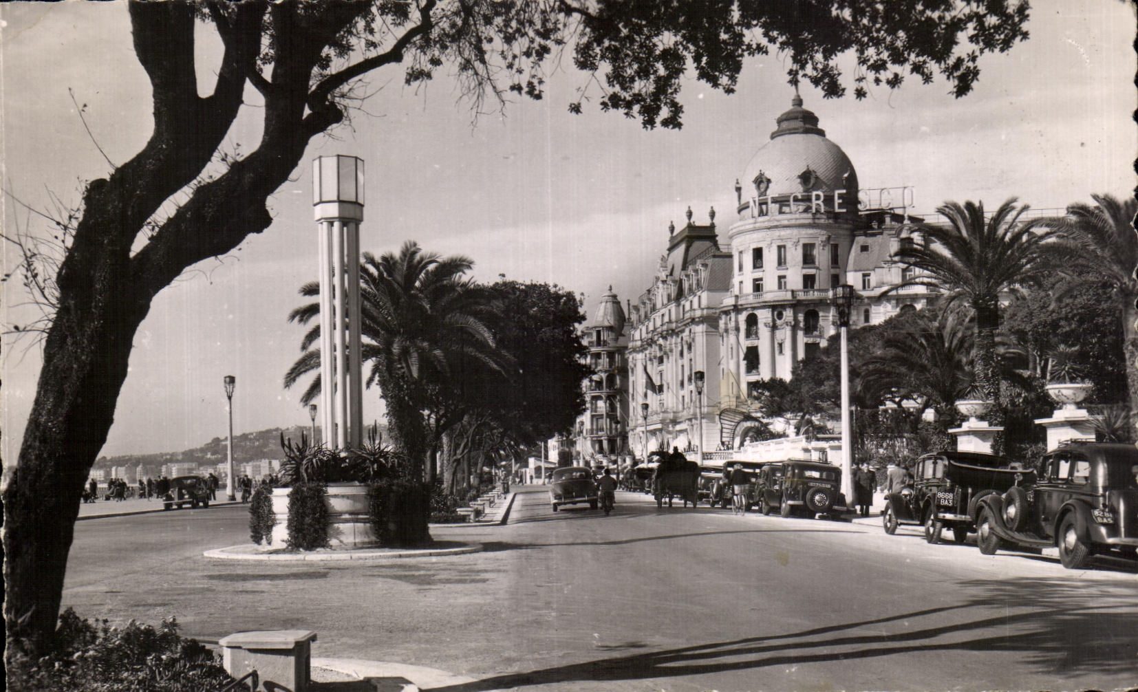 CPA la dimension Niza de la caminata azul del ingles el hotel de Negresco