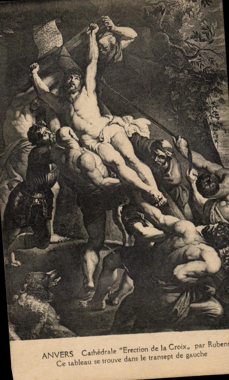 CPA Anvers Cathedrale Erection de la Croix Par Rubens 