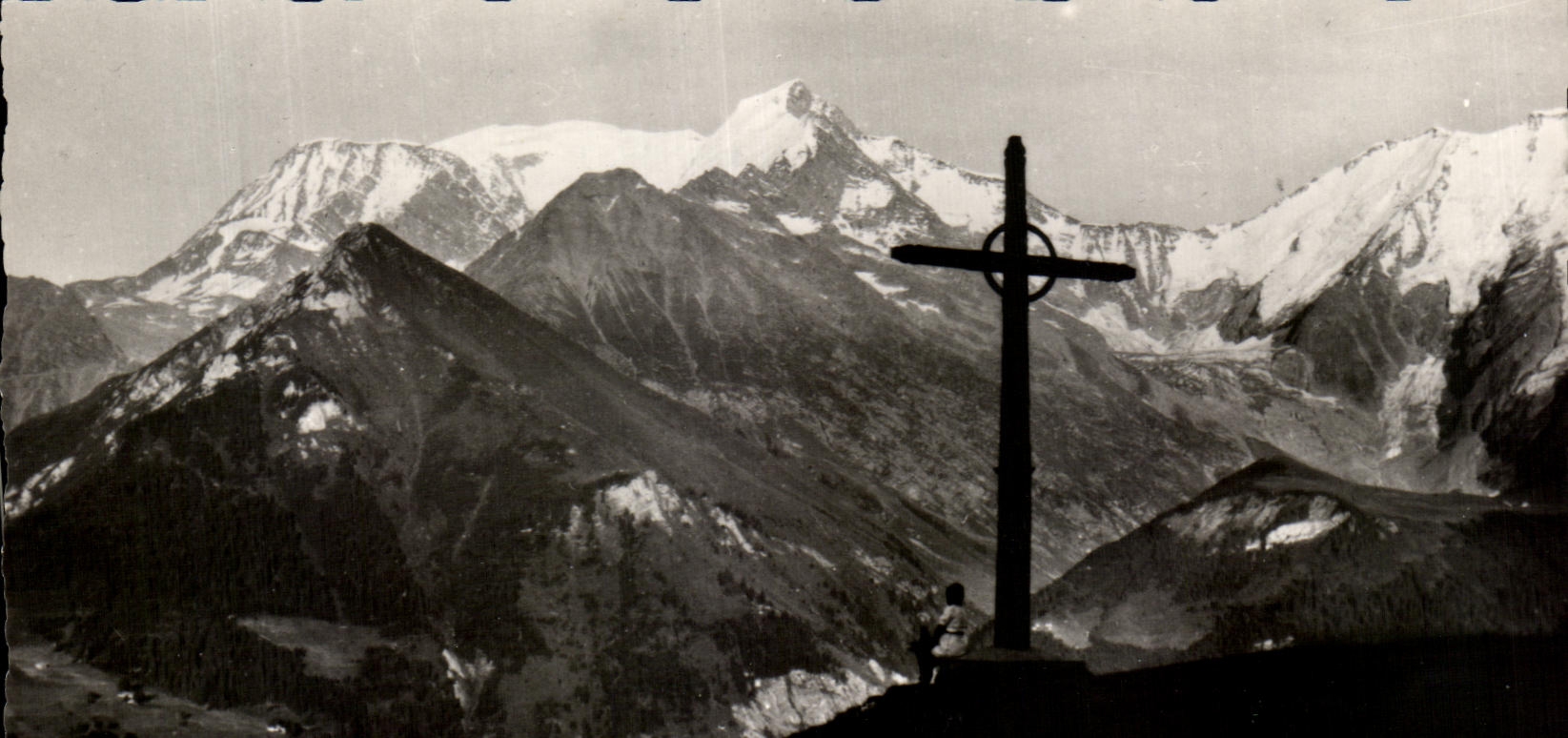 Macizo de CPA de los interruptores de Mount Blanc de Bionnassay Croix de St Nicolas de Veroce