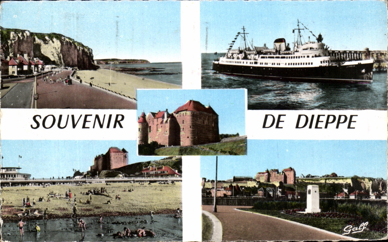 CPA Souvenir De Dieppe Boat