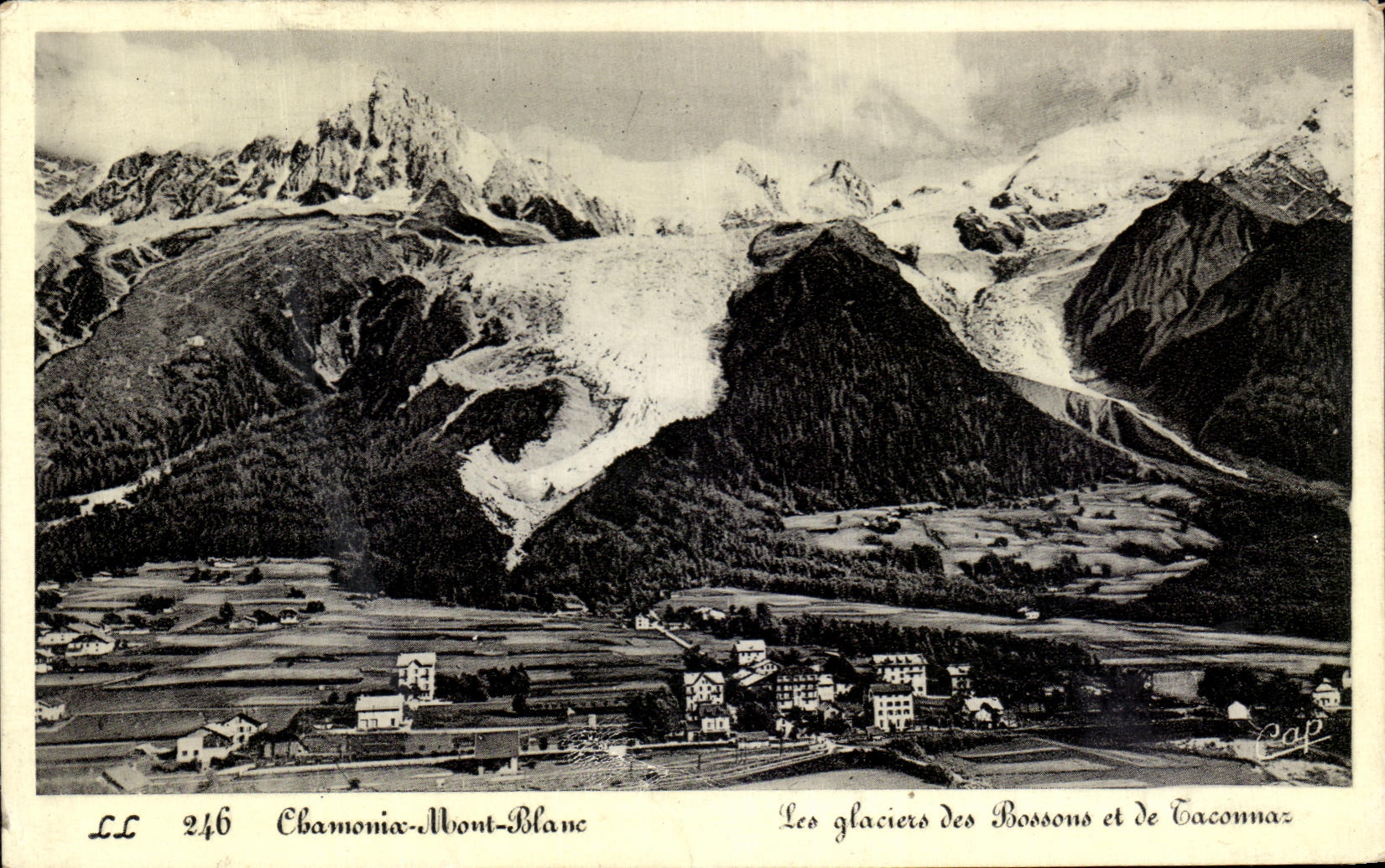 CPA Chamonix Abont Blanc the Glaciers of Let us work and Caconnaz