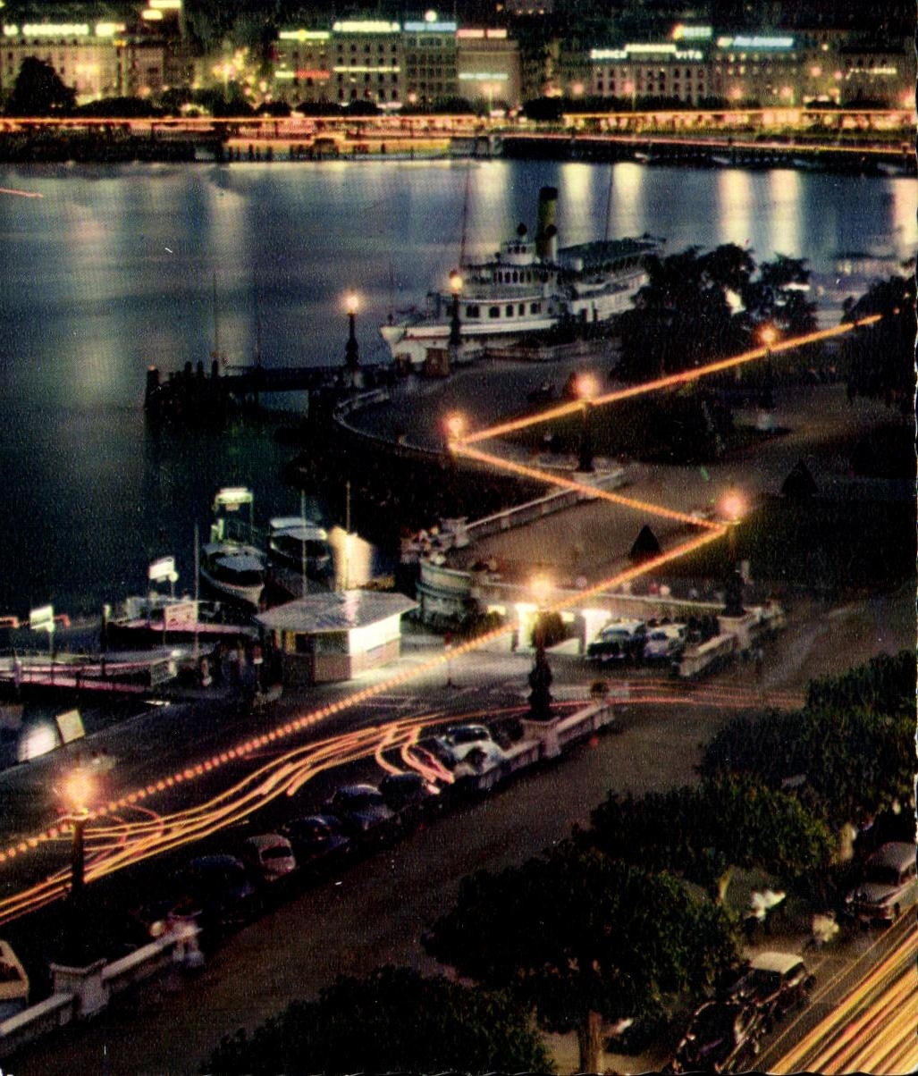 CPA Geneva the Illuminee roads