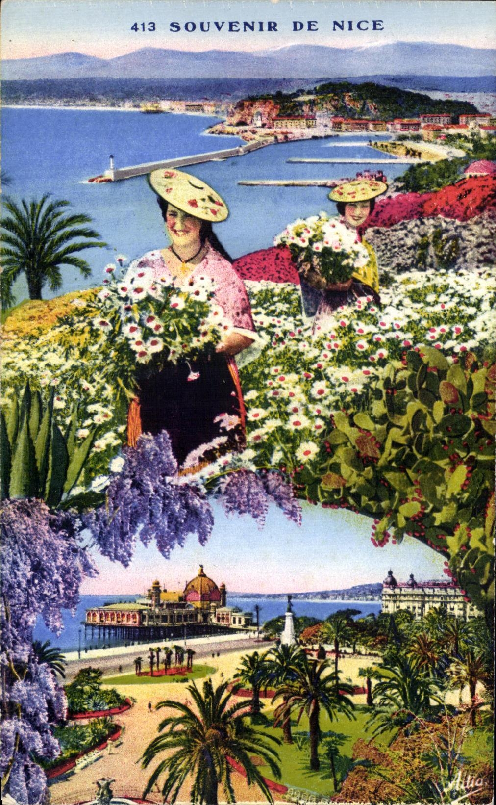 Recuerdo de CPA Niza del folklore