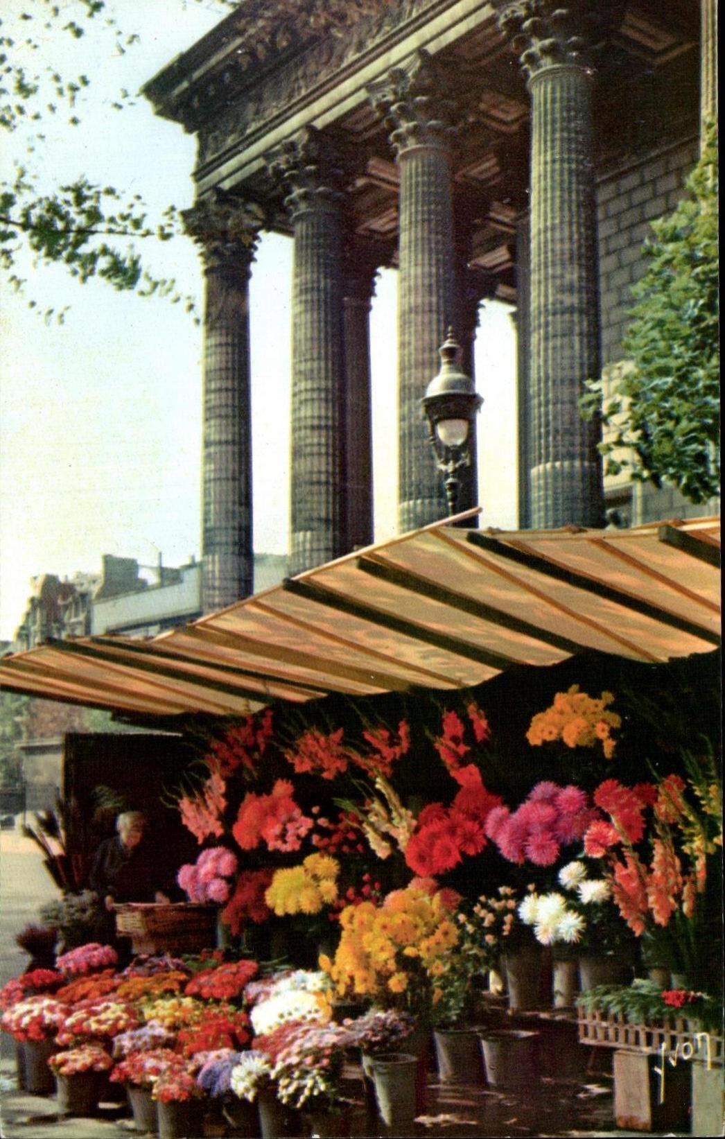 CPA Colors Of Paris Market to the Flowers of the Madeleine