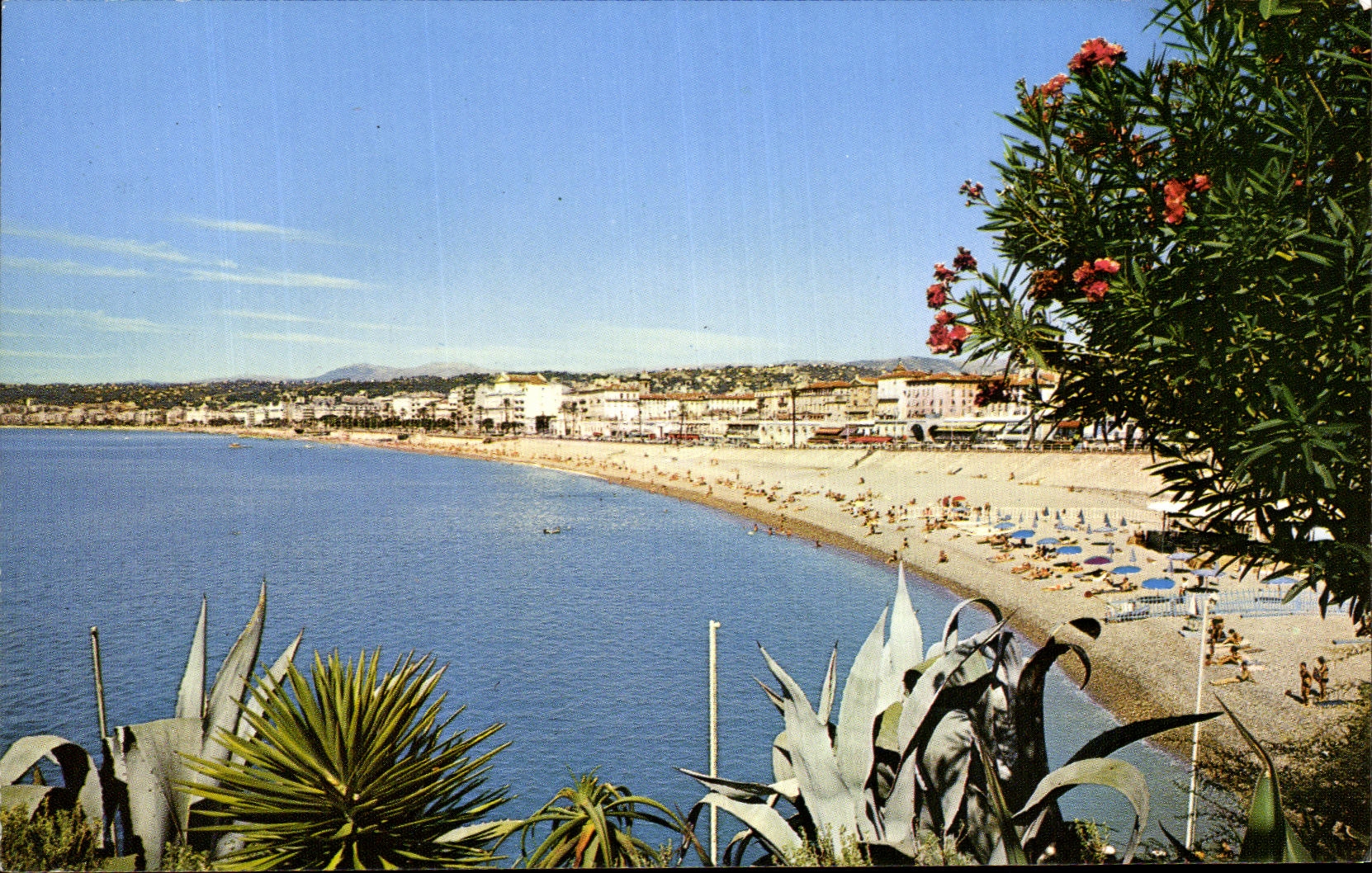 CPM Niza el Quay de los Estados Unidos la playa de Ponchettes